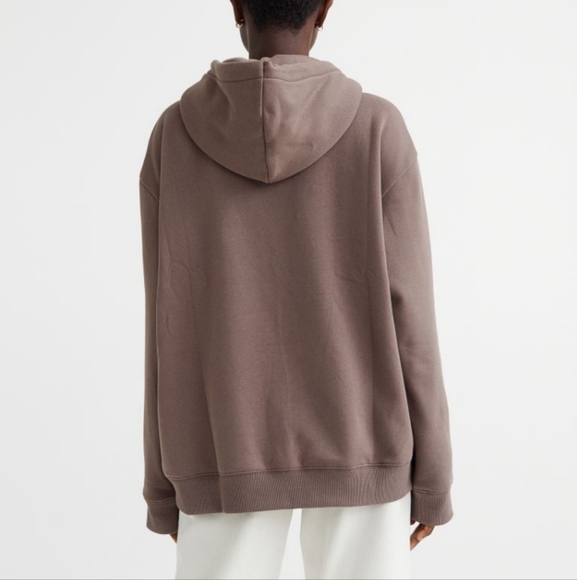 🆕️NWT H&M Hoodie in 'Dark Taupe', Size XL - Picture 4 of 16